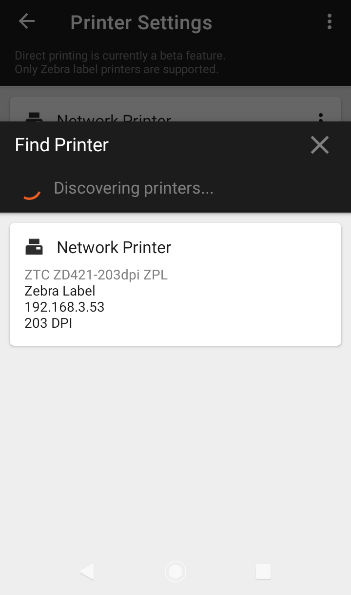 Printer settings consignly
