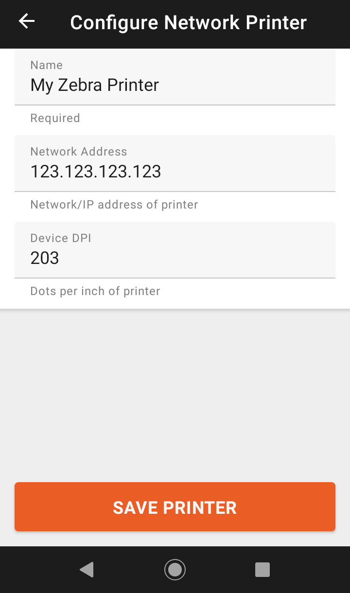 Printer settings consignly