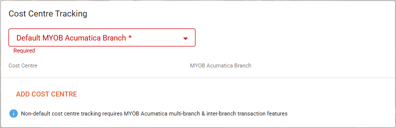 Integration, MYOB Acumatica, Cost Centre Tracking.png